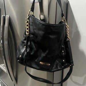 Michael Kors Black Shoulder Bag with Gold Chain